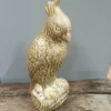 Light en Living Ornament Bird 12x11x28,5 cm shiny olive green New