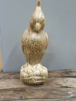 Light en Living Ornament Bird 12x11x28,5 cm shiny olive green New