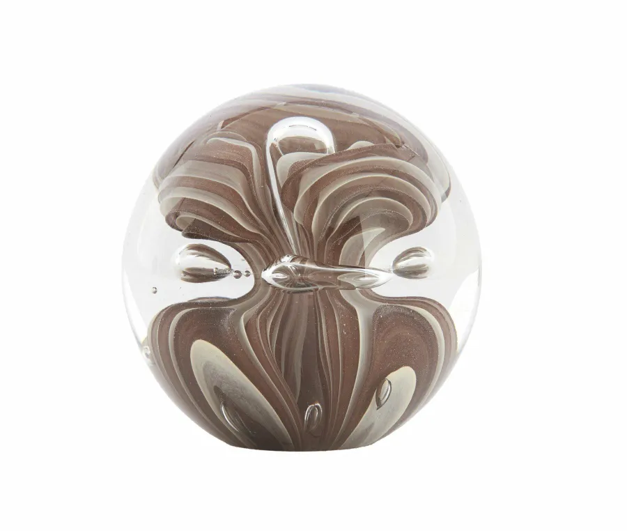 Light en Living Ornament Ø8x8 cm BREON glass brown+cream Hot