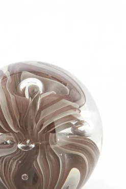 Light en Living Ornament Ø8x8 cm BREON glass brown+cream Hot