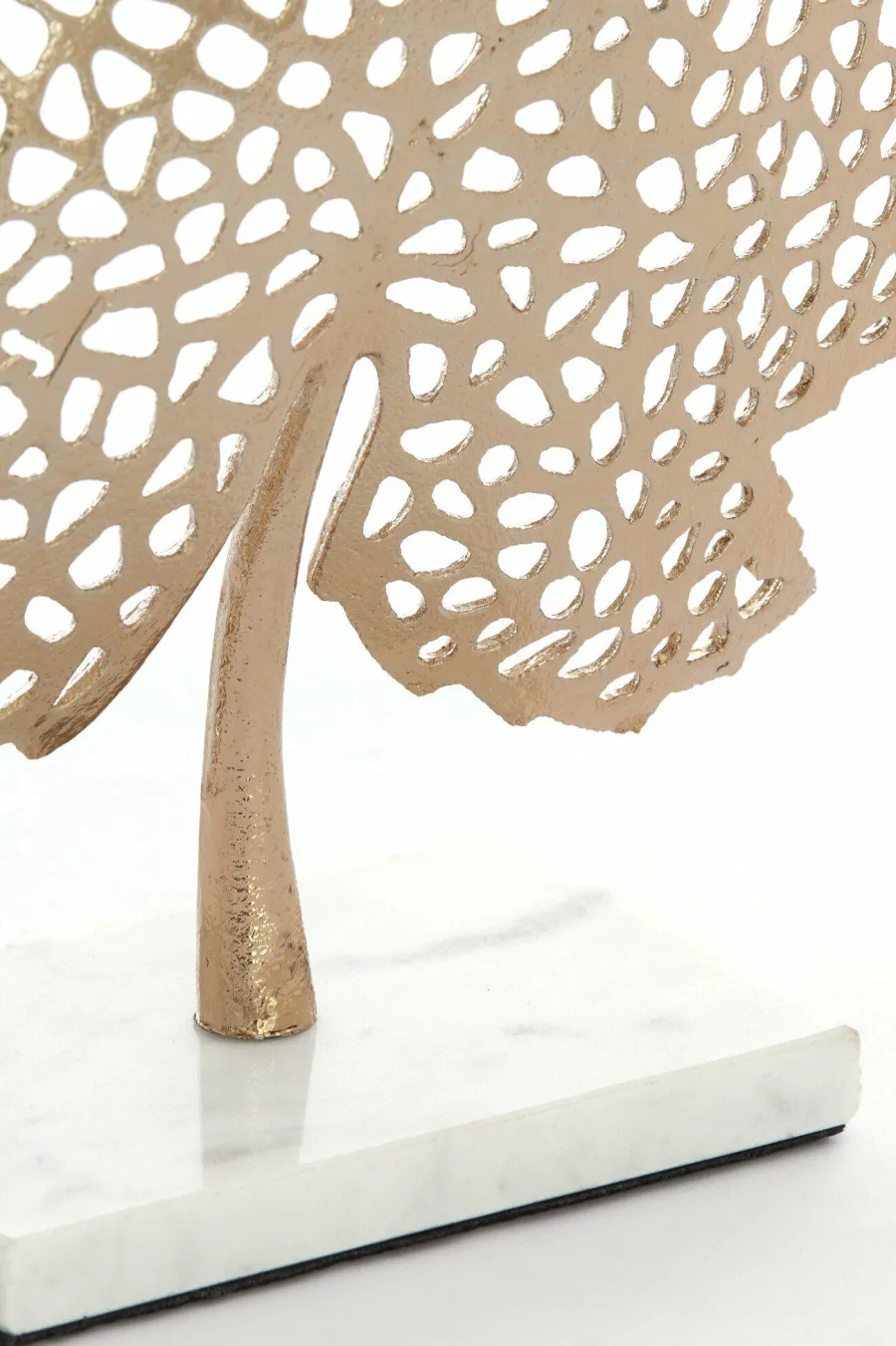 Light en Living Ornament op voet 22x8x30 cm LEAF goud+marmer wit Discount