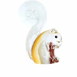 Light en Living Ornament 9,5x4,5x13 cm Eekhoorn glas bruin+creme Clearance