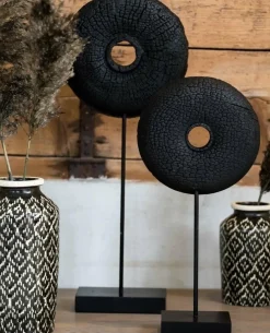 Light en Living Ornament op voet OLUMI hout zwart - 2 maten leverbaar Hot