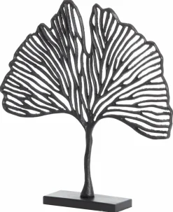 Light en Living Ornament op voet 36x6x39 cm LEAF mat zwart Hot