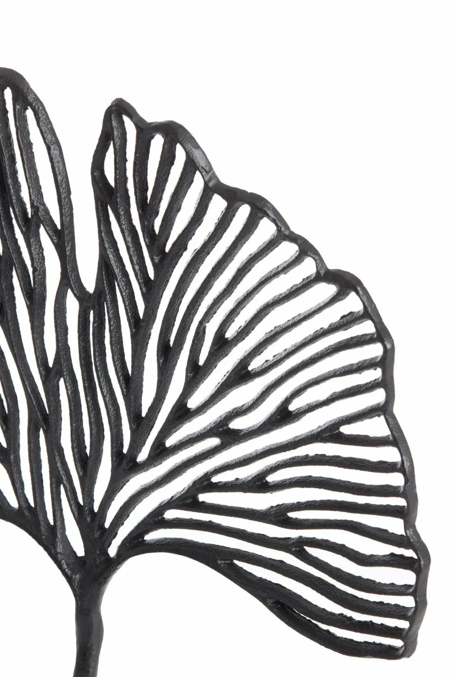Light en Living Ornament op voet 36x6x39 cm LEAF mat zwart Hot