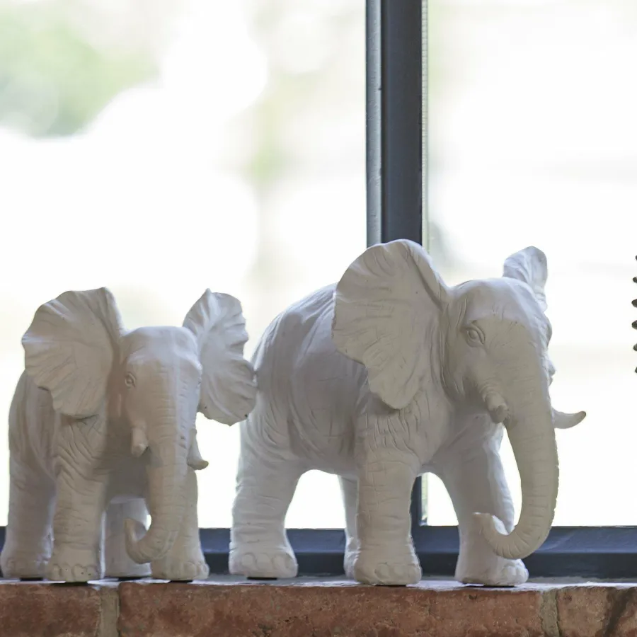 Light en Living Ornament 30,5x18,5x24 cm ELEPHANT crème Online