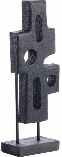 Light en Living Ornament op voet 19x9,5x45 cm SALIO hout mat zwart Online