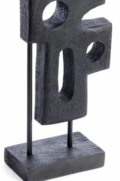 Light en Living Ornament op voet 19x9,5x45 cm SALIO hout mat zwart Online