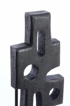 Light en Living Ornament op voet 19x9,5x45 cm SALIO hout mat zwart Online