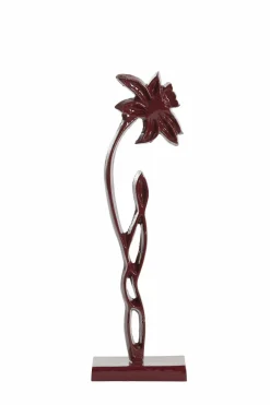 Light en Living Ornament op voet 12x7,5x40 cm DAFFODIL glans bordeaux Hot