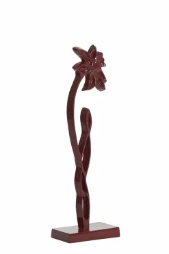Light en Living Ornament op voet 12x7,5x40 cm DAFFODIL glans bordeaux Hot