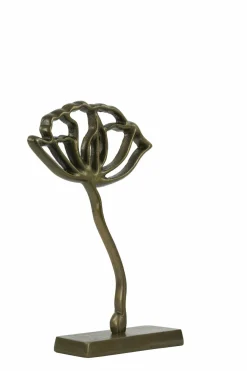 Light en Living Ornament op voet 22x6x36 cm PAPAVERU antique brons