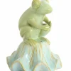 Light en Living Ornament Ø15,5x19,5 cm FROSCH keramiek lichtgroen+lichtblauw Discount