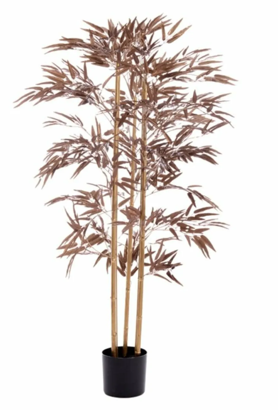 Light en Living Ornament in pot 152x90x152 cm BAMBOO metallic donker brons Clearance