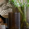 Light en Living Ornament op voet 35x10x50 cm PILAR antiek brons+zwart Sale