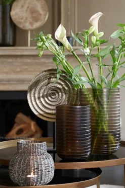 Light en Living Ornament op voet 35x10x50 cm PILAR antiek brons+zwart Sale