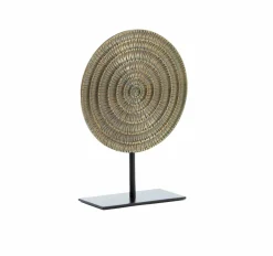 Light en Living Ornament op voet 35x10x50 cm PILAR antiek brons+zwart Sale