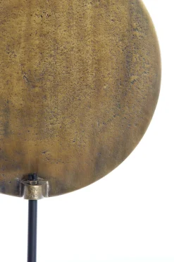 Light en Living Ornament op voet 35x10x50 cm PILAR antiek brons+zwart Sale