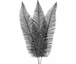 Light en Living Ornament 3 bladeren 14x0,5x89 cm FERN zwart