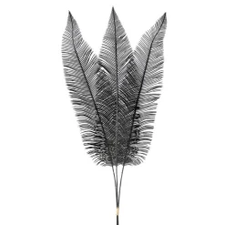 Light en Living Ornament 3 bladeren 14x0,5x89 cm FERN zwart