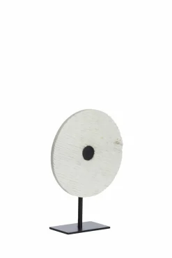 Light en Living Ornament op voet 35x12x50 cm YFKE marmer wit+mat zwart Online