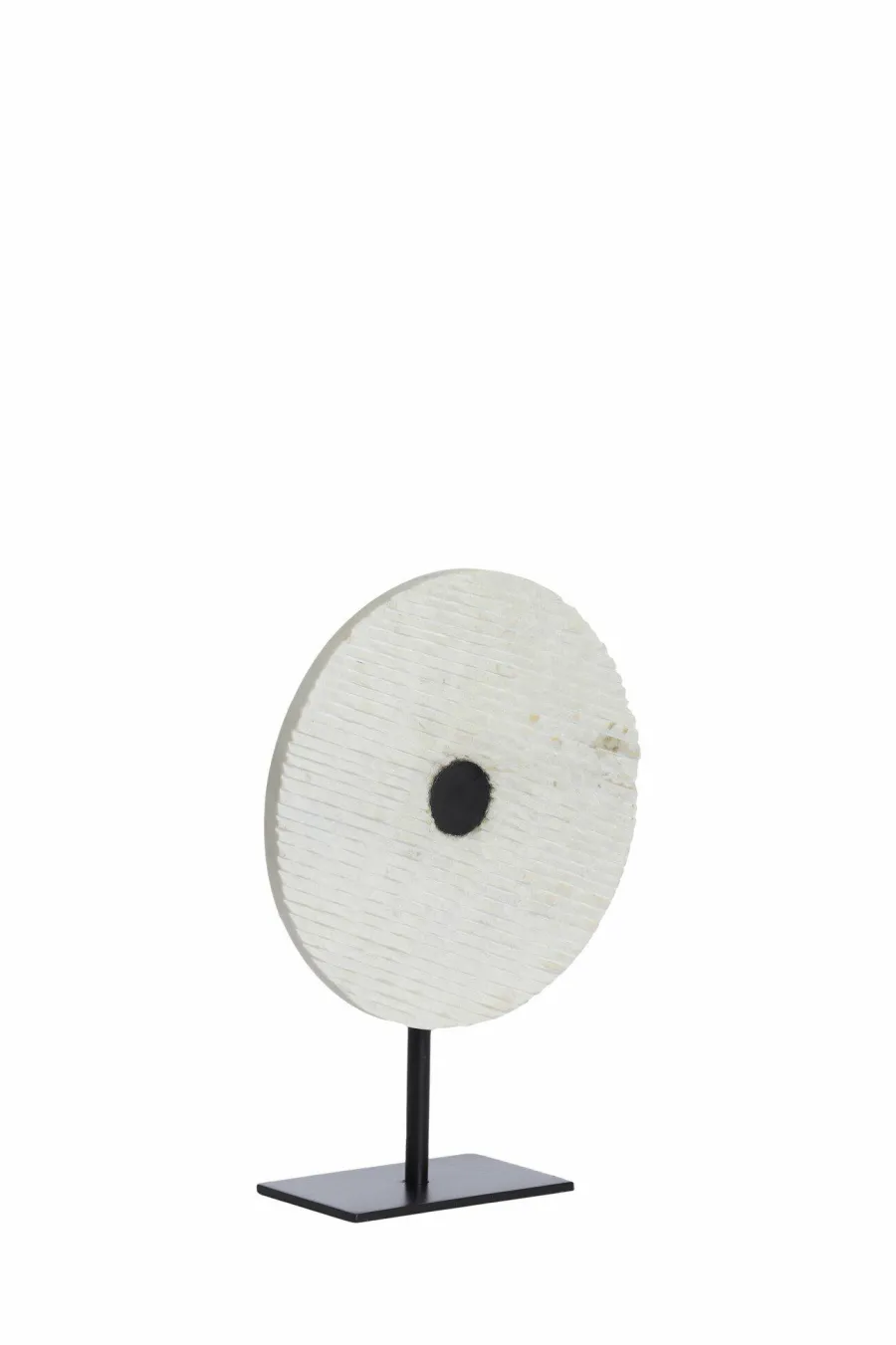 Light en Living Ornament op voet 35x12x50 cm YFKE marmer wit+mat zwart Online