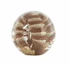 Light en Living Ornament Ø8X8 cm SAEL Glas Bruin+Creme+Glitter Hot