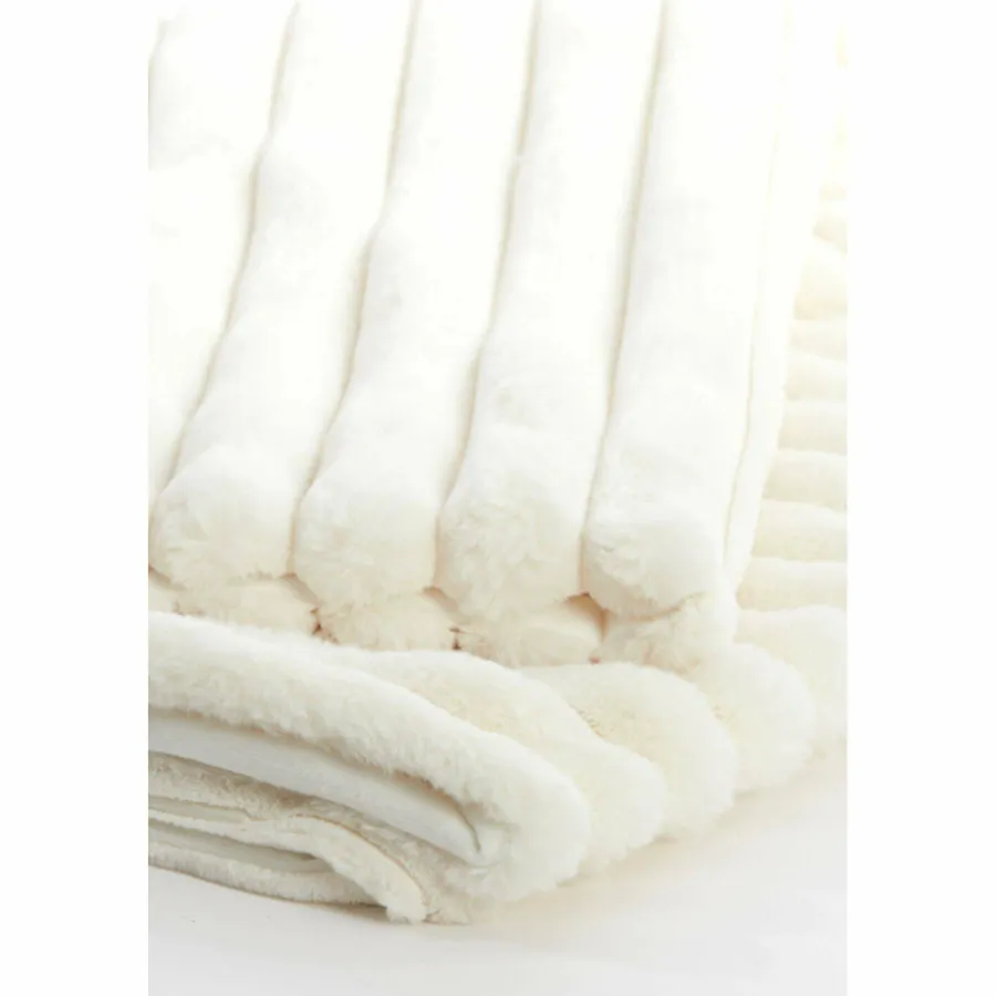 Light en Living Plaid 170x130 cm VAJEN crème Sale
