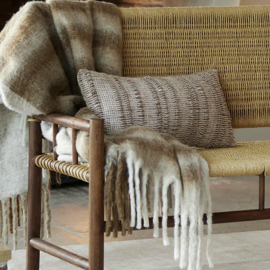 Light en Living Plaid 150x125 cm APISI bruin wit Online