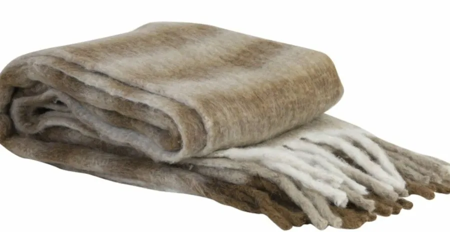 Light en Living Plaid 150x125 cm APISI bruin wit Online