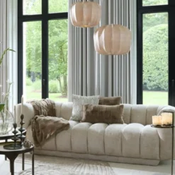 Light en Living Plaid 170x130 cm COMBARRO lichtbruin Outlet