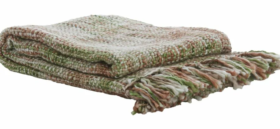 Light en Living Plaid 170x130 cm FUENTA groen+koraal Sale