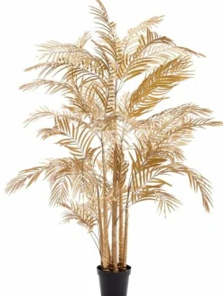 Light en Living Plant in pot PALM metallic licht goud 198 cm hoog Discount