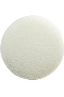 Light en Living Poef Ø40x45 cm KIMI teddy wit+goud Sale