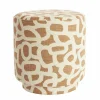 Light en Living Poef Ø40x44 cm DAVONTE terra+crème New