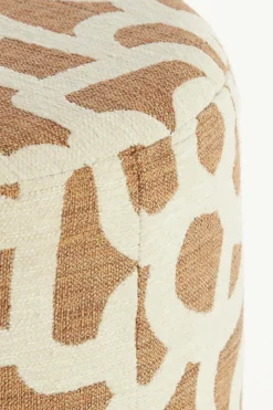 Light en Living Poef Ø40x44 cm DAVONTE terra+crème New