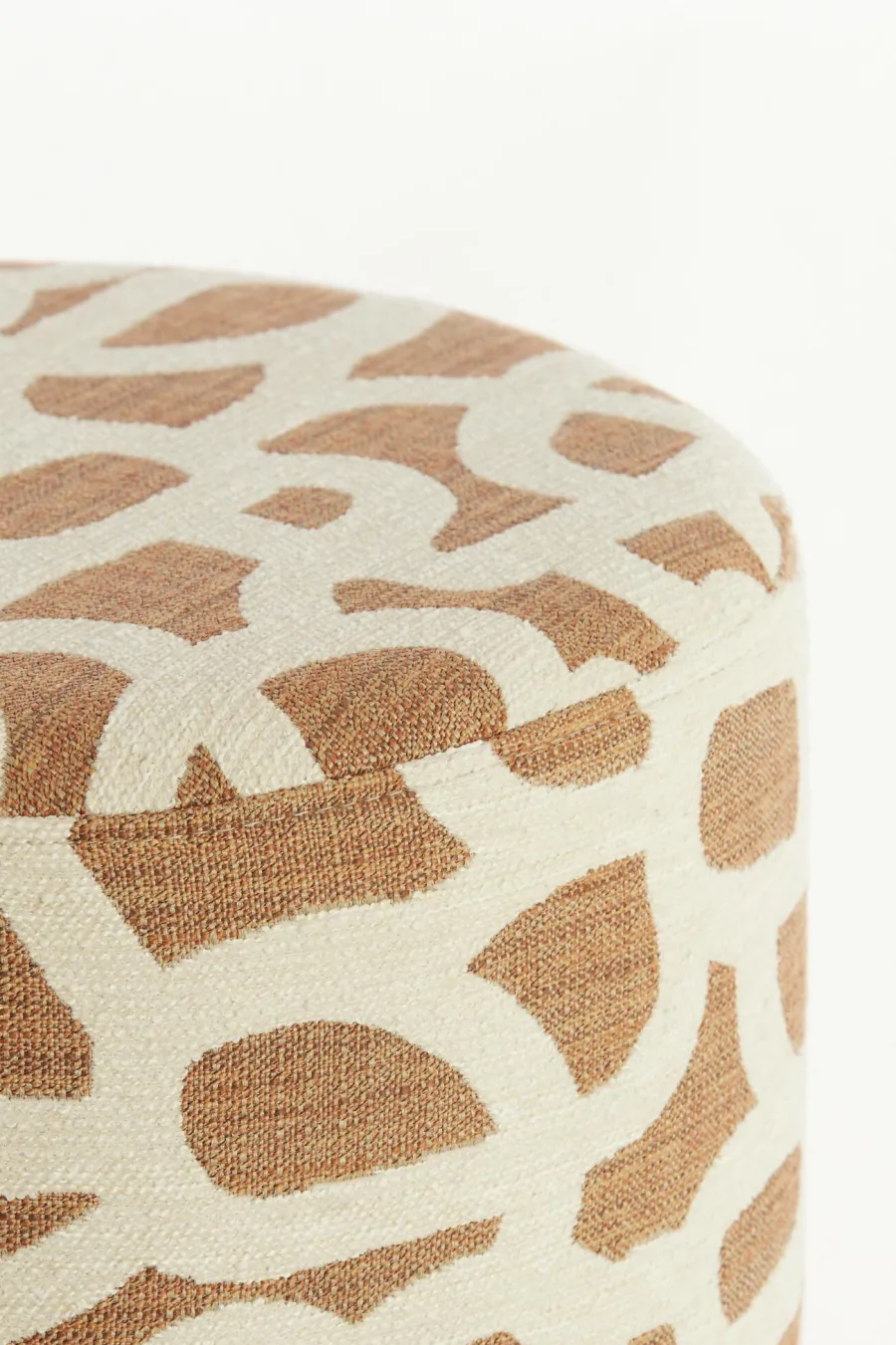 Light en Living Poef Ø40x44 cm DAVONTE terra+crème New