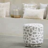 Light en Living Poef Ø40x44 cm DAVONTE taupe+beige Outlet