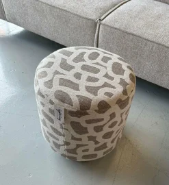 Light en Living Poef Ø40x44 cm DAVONTE taupe+beige Outlet