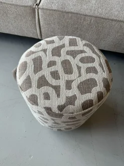 Light en Living Poef Ø40x44 cm DAVONTE taupe+beige Outlet
