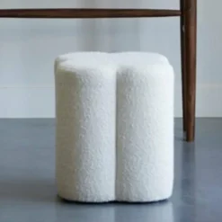 Light en Living Poef 38x38x45 cm NALANI bouclé crème Online