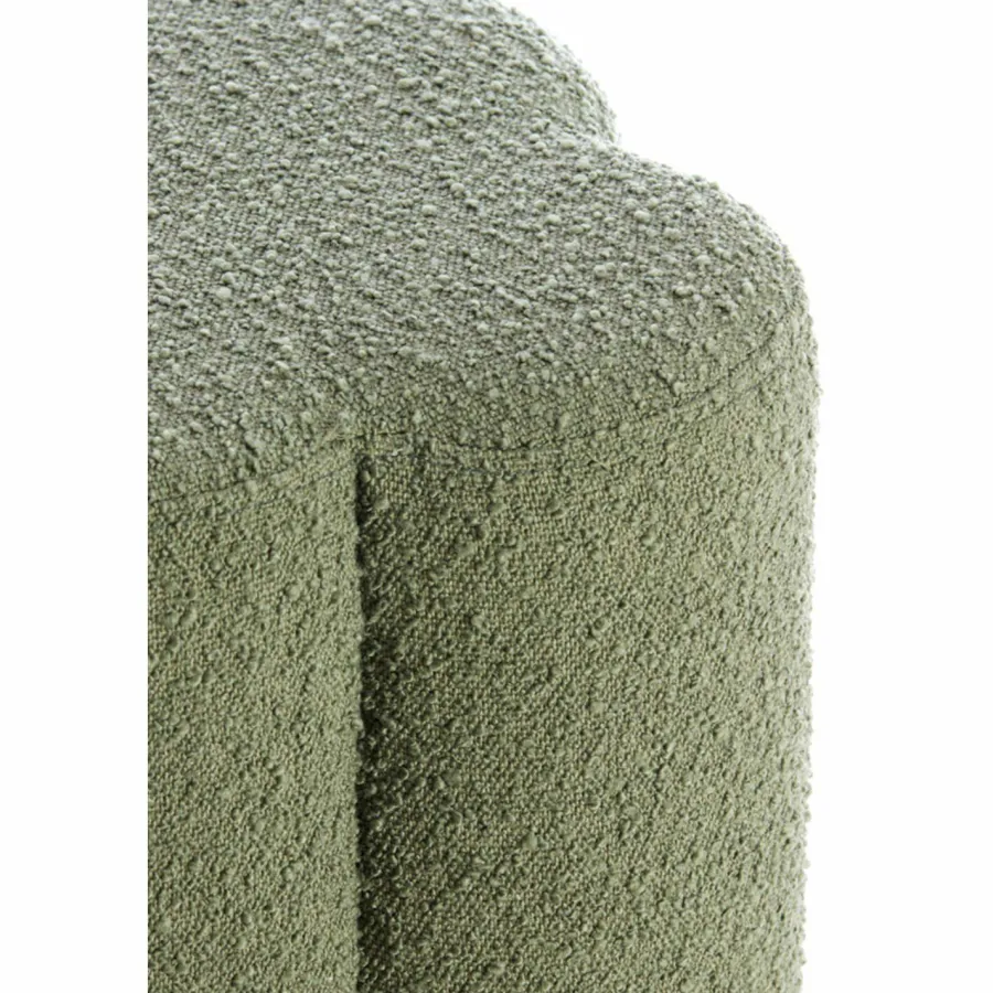 Light en Living Poef 38x38x45 cm NALANI bouclé donker groen New