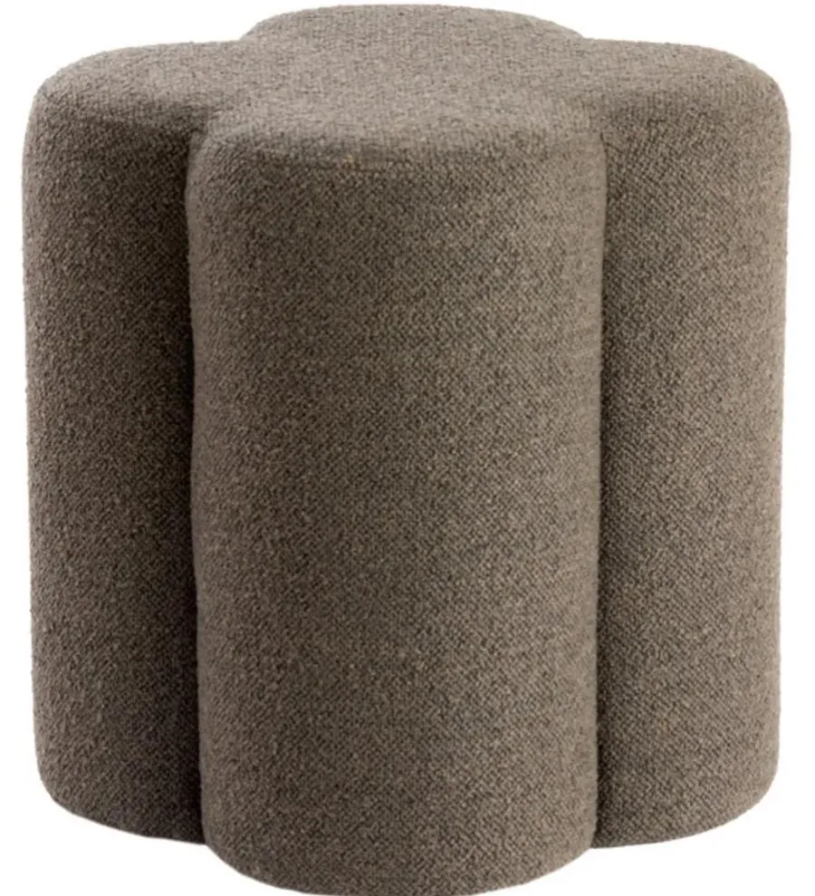 Light en Living Poef 38x38x45 cm NALANI donker bruin Outlet