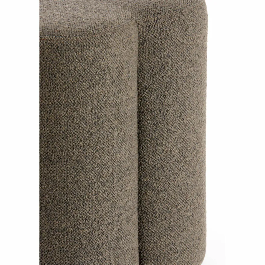 Light en Living Poef 38x38x45 cm NALANI donker bruin Outlet