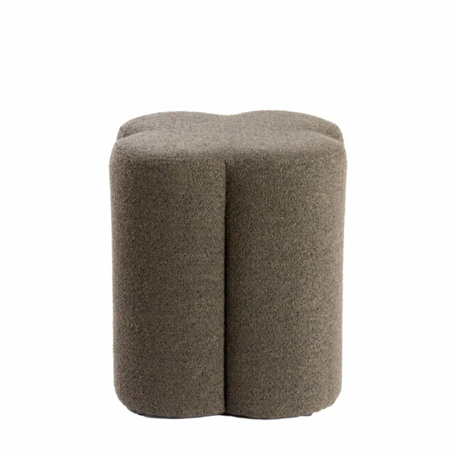 Light en Living Poef 38x38x45 cm NALANI donker bruin Outlet