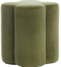 Light en Living Poef 38x38x45 cm NALANI olijf groen Best