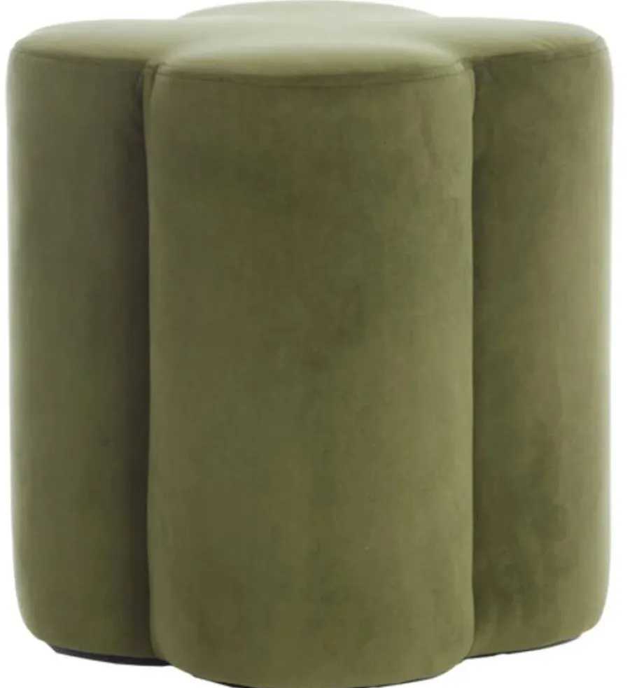 Light en Living Poef 38x38x45 cm NALANI olijf groen Best