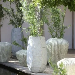 Light en Living Pot deco 50x47x105 cm AGELO blauw grijs Clearance