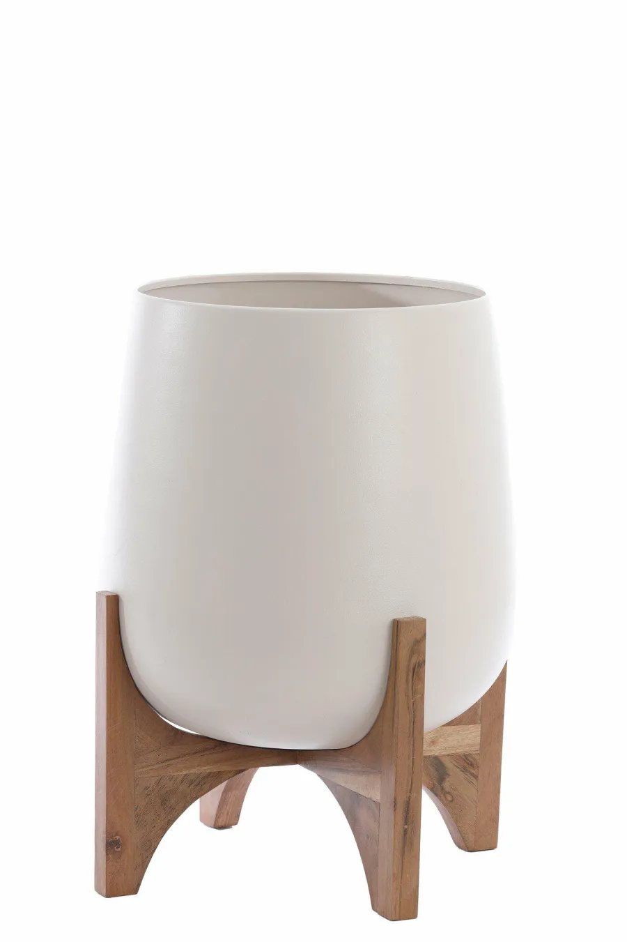 Light en Living Pot deco op voet Ø44x53 cm KARUNA hout+mat crème Sale