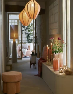 Light en Living Pot deco op voet Ø44x53 cm KARUNA hout+mat crème Sale